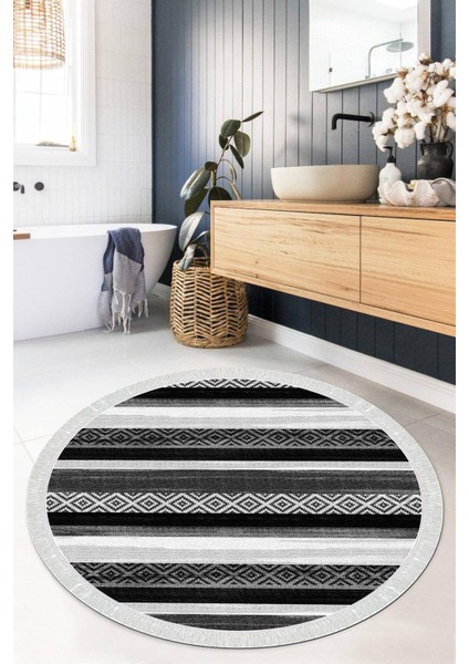 Dijital Baskılı Kaymaz Taban Yıkanabilir Yuvarlak Salon Halısı Mutfak Halısı Paspas VHYU-HT-1004