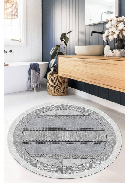 Dijital Baskılı Kaymaz Taban Yıkanabilir Yuvarlak Salon Halısı Mutfak Halısı Paspas VHYU-HT-362