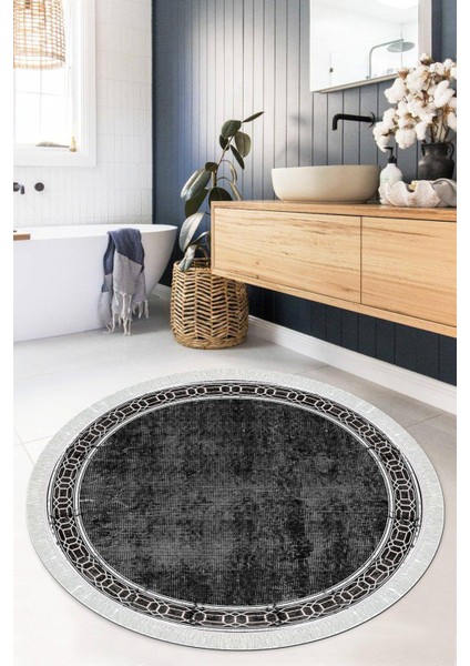 Dijital Baskılı Kaymaz Taban Yıkanabilir Yuvarlak Salon Halısı Mutfak Halısı Paspas VHYU-HT-238