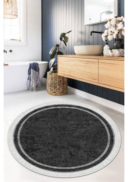 Dijital Baskılı Kaymaz Taban Yıkanabilir Yuvarlak Salon Halısı Mutfak Halısı Paspas VHYU-HT-364