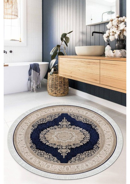 Dijital Baskılı Kaymaz Taban Yıkanabilir Yuvarlak Salon Halısı Mutfak Halısı Paspas VHYU-HT-461