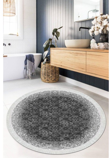 Dijital Baskılı Kaymaz Taban Yıkanabilir Yuvarlak Salon Halısı Mutfak Halısı Paspas VHYU-HT-244