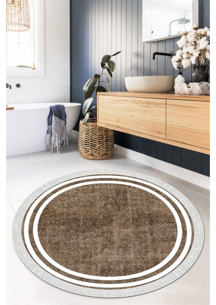 Dijital Baskılı Kaymaz Taban Yıkanabilir Yuvarlak Salon Halısı Mutfak Halısı Paspas VHYU-HT-576