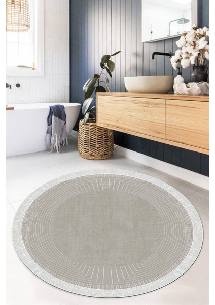 Dijital Baskılı Kaymaz Taban Yıkanabilir Yuvarlak Salon Halısı Mutfak Halısı Paspas VHYU-HT-397