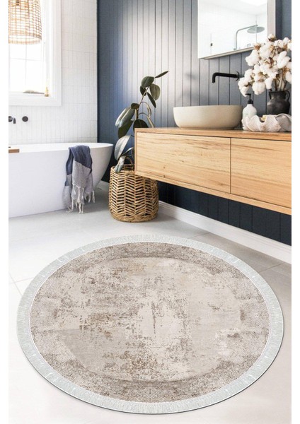 Dijital Baskılı Kaymaz Taban Yıkanabilir Yuvarlak Salon Halısı Mutfak Halısı Paspas VHYU-HT-948