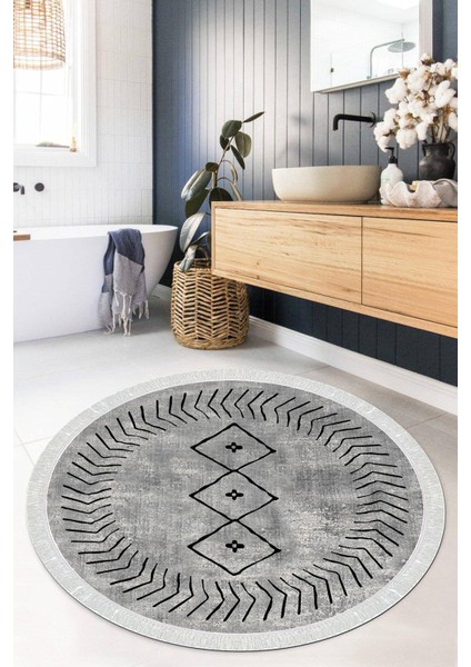 Dijital Baskılı Kaymaz Taban Yıkanabilir Yuvarlak Salon Halısı Mutfak Halısı Paspas VHYU-HT-962