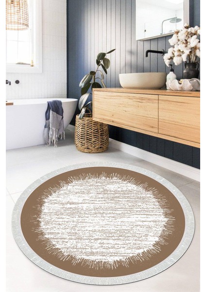 Dijital Baskılı Kaymaz Taban Yıkanabilir Yuvarlak Salon Halısı Mutfak Halısı Paspas VHYU-HT-510