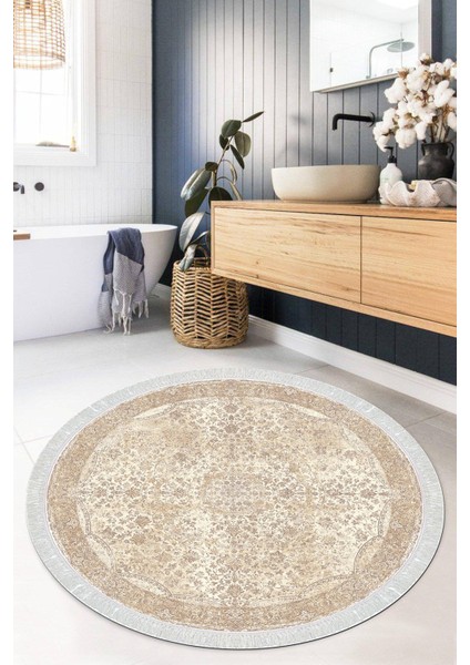 Dijital Baskılı Kaymaz Taban Yıkanabilir Yuvarlak Salon Halısı Mutfak Halısı Paspas VHYU-HT-479