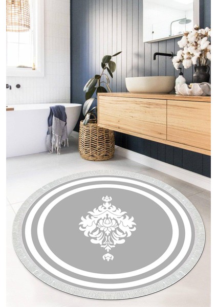 Dijital Baskılı Kaymaz Taban Yıkanabilir Yuvarlak Salon Halısı Mutfak Halısı Paspas VHYU-HT-814