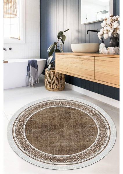 Dijital Baskılı Kaymaz Taban Yıkanabilir Yuvarlak Salon Halısı Mutfak Halısı Paspas VHYU-HT-239