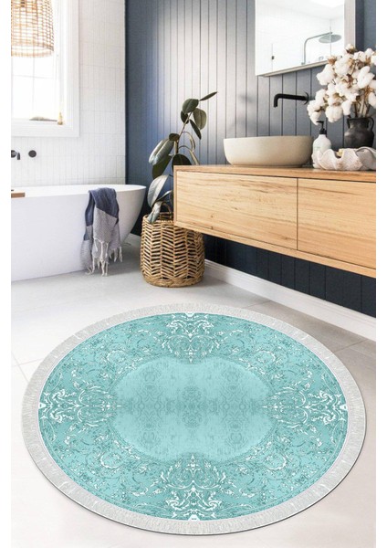 Dijital Baskılı Kaymaz Taban Yıkanabilir Yuvarlak Salon Halısı Mutfak Halısı Paspas VHYU-HT-351