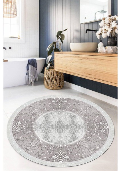 Dijital Baskılı Kaymaz Taban Yıkanabilir Yuvarlak Salon Halısı Mutfak Halısı Paspas VHYU-HT-350