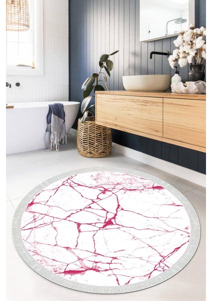 Dijital Baskılı Kaymaz Taban Yıkanabilir Yuvarlak Salon Halısı Mutfak Halısı Paspas VHYU-HT-421