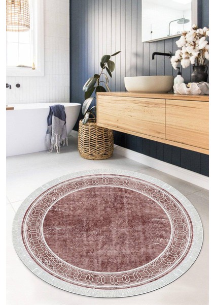 Dijital Baskılı Kaymaz Taban Yıkanabilir Yuvarlak Salon Halısı Mutfak Halısı Paspas VHYU-HT-240
