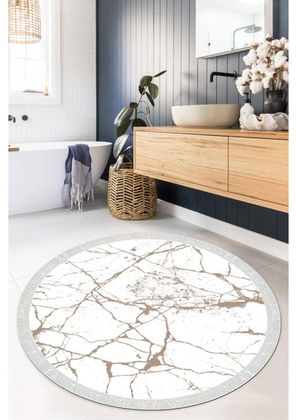 Dijital Baskılı Kaymaz Taban Yıkanabilir Yuvarlak Salon Halısı Mutfak Halısı Paspas VHYU-HT-422