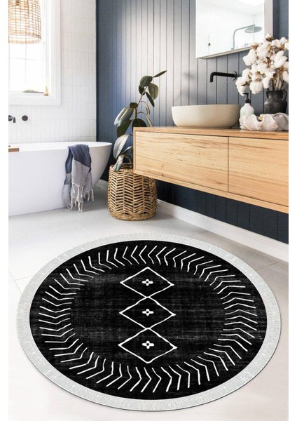 Dijital Baskılı Kaymaz Taban Yıkanabilir Yuvarlak Salon Halısı Mutfak Halısı Paspas VHYU-HT-572