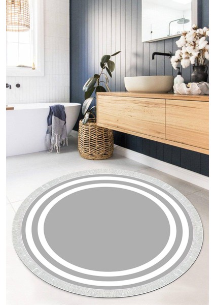 Dijital Baskılı Kaymaz Taban Yıkanabilir Yuvarlak Salon Halısı Mutfak Halısı Paspas VHYU-HT-528