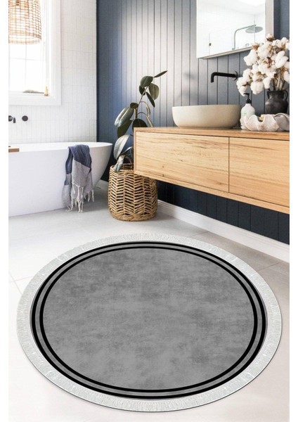 Dijital Baskılı Kaymaz Taban Yıkanabilir Yuvarlak Salon Halısı Mutfak Halısı Paspas VHYU-HT-431