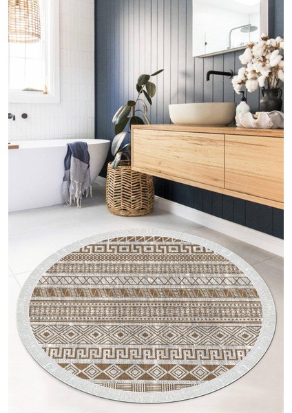 Dijital Baskılı Kaymaz Taban Yıkanabilir Yuvarlak Salon Halısı Mutfak Halısı Paspas VHYU-HT-930