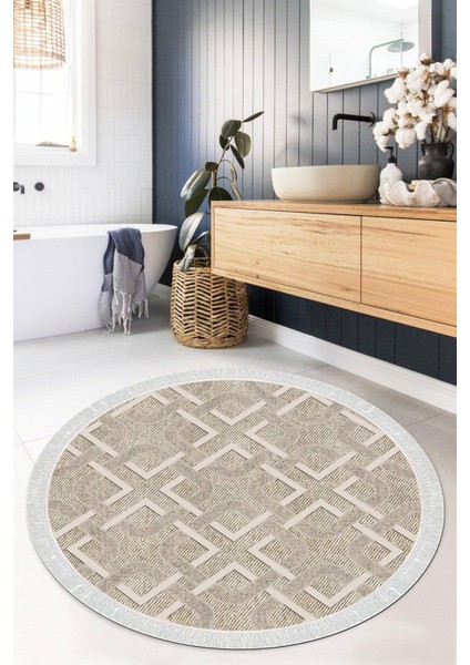 Dijital Baskılı Kaymaz Taban Yıkanabilir Yuvarlak Salon Halısı Mutfak Halısı Paspas VHYU-SD-1000