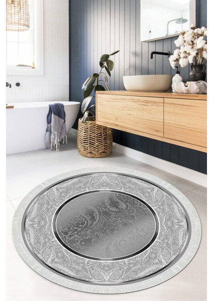Dijital Baskılı Kaymaz Taban Yıkanabilir Yuvarlak Salon Halısı Mutfak Halısı Paspas VHYU-SD-1024