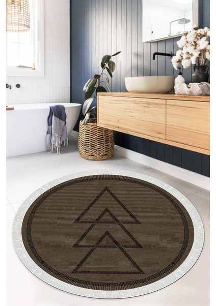 Dijital Baskılı Kaymaz Taban Yıkanabilir Yuvarlak Salon Halısı Mutfak Halısı Paspas VHYU-SD-1066