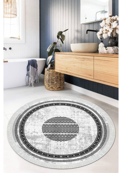 Dijital Baskılı Kaymaz Taban Yıkanabilir Yuvarlak Salon Halısı Mutfak Halısı Paspas VHYU-SD-1081