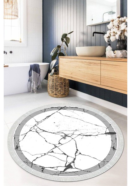 Dijital Baskılı Kaymaz Taban Yıkanabilir Yuvarlak Salon Halısı Mutfak Halısı Paspas VHYU-SD-1089
