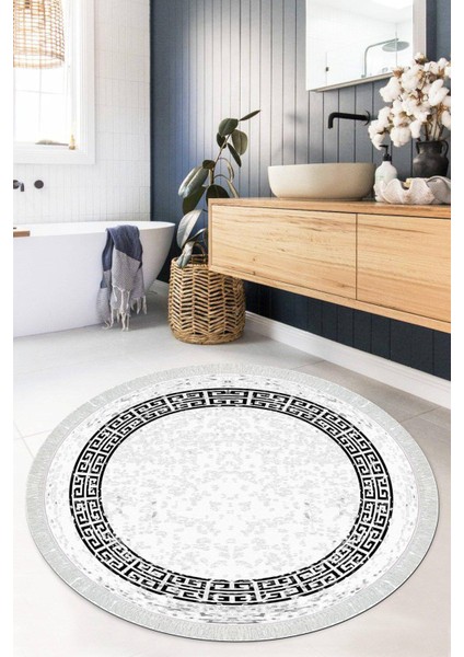 Dijital Baskılı Kaymaz Taban Yıkanabilir Yuvarlak Salon Halısı Mutfak Halısı Paspas VHYU-SD-1078