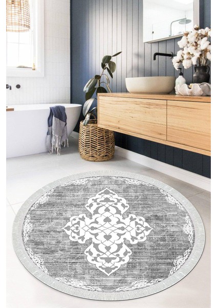 Dijital Baskılı Kaymaz Taban Yıkanabilir Yuvarlak Salon Halısı Mutfak Halısı Paspas VHYU-SD-1088