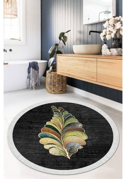 Dijital Baskılı Kaymaz Taban Yıkanabilir Yuvarlak Salon Halısı Mutfak Halısı Paspas VHYU-SD-270