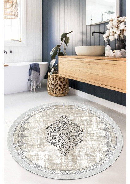 Dijital Baskılı Kaymaz Taban Yıkanabilir Yuvarlak Salon Halısı Mutfak Halısı Paspas VHYU-SD-1126