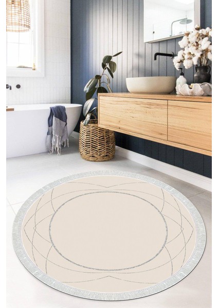 Dijital Baskılı Kaymaz Taban Yıkanabilir Yuvarlak Salon Halısı Mutfak Halısı Paspas VHYU-SD-441