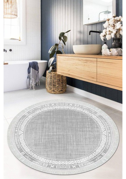 Dijital Baskılı Kaymaz Taban Yıkanabilir Yuvarlak Salon Halısı Mutfak Halısı Paspas VHYU-SD-563