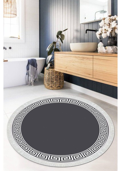 Dijital Baskılı Kaymaz Taban Yıkanabilir Yuvarlak Salon Halısı Mutfak Halısı Paspas VHYU-SD-530