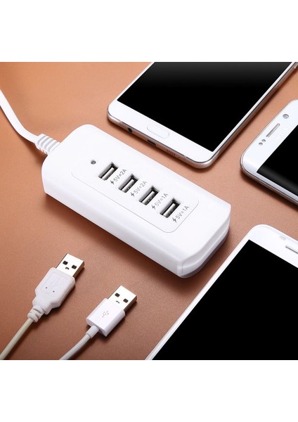 4 Usb'li Çoğaltıcı Priz Iphone Uçlu Kablosu-1 Metre 5V=2A fiyatları