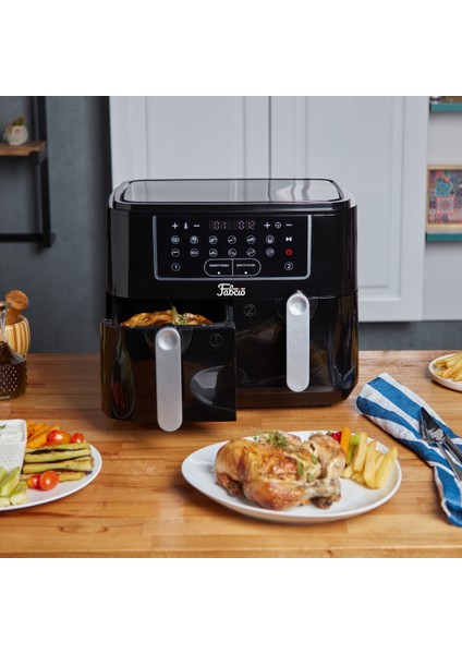 Duo Dokunmatik Ekran 9 Lt Çift Hazneli Airfryer Yağsız Fritöz