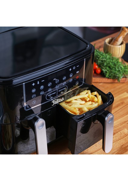 Duo Dokunmatik Ekran 9 Lt Çift Hazneli Airfryer Yağsız Fritöz