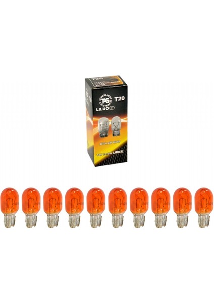 12V T20 Ampul Büyük Dipsiz 21/5W Amber (1016 Tipi) (7515 Md.) SL3706 (10 Lu)