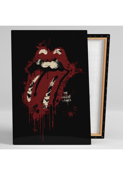 The Rolling Stones Rock Müzik Kırmızı Dudak Dil Kanvas Tablo