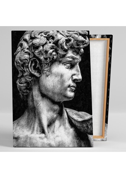 Michelangelo Davud Heykeli Art Dokusal Sanat David Statues Heykel Taş Dekor Kanvas Tablo