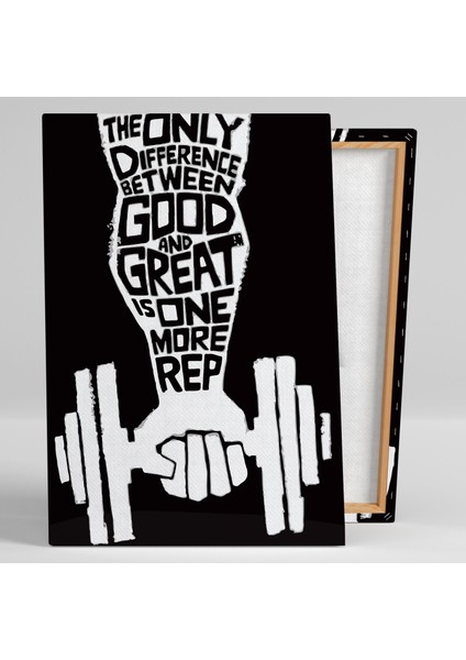 Badi Spor Salonu Güç The Only Dıfference Between Good And Great Is One More Rep Kanvas Tablo fiyatları