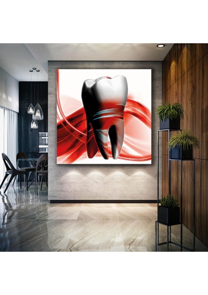 Ağız Sağlığı Diş Hekimi Büro Dental Art Dekoratif Kanvas Tablo