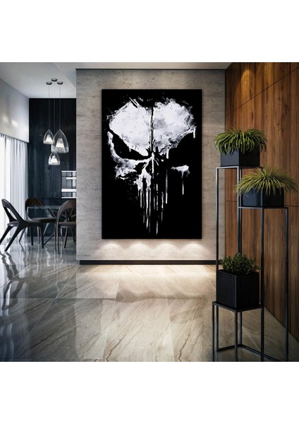 Punisher Mafya Kurukafa Tehlike Dekor Kanvas Tablo