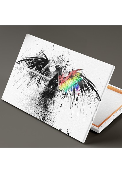 Pink Floyd Rock Müzik Grup Kanatlarını Açmış Kartal Nostalji Kanvas Tablo