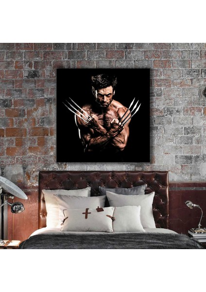 Hugh Jackman Wolverine Xman Film Metal Yumruklar Kanvas Tablo