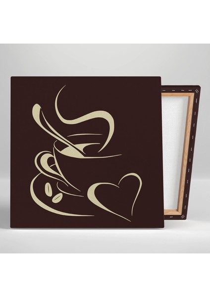 Bir Fincan Kahve Aşkı Cafe Restorant Dekor Kanvas Tablo fiyatları