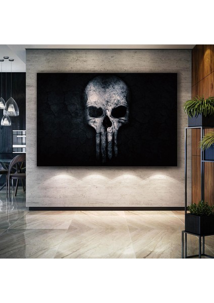 Punisher Mafya Film Kurukafa Dekor Kanvas Tablo