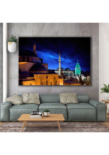 Konya Mevlana Müzesi Mesnevi Kanvas Tablo