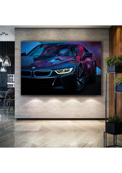 Bmw İ8 Araba Car Hız Güç Galeri Dekor Kanvas Tablo